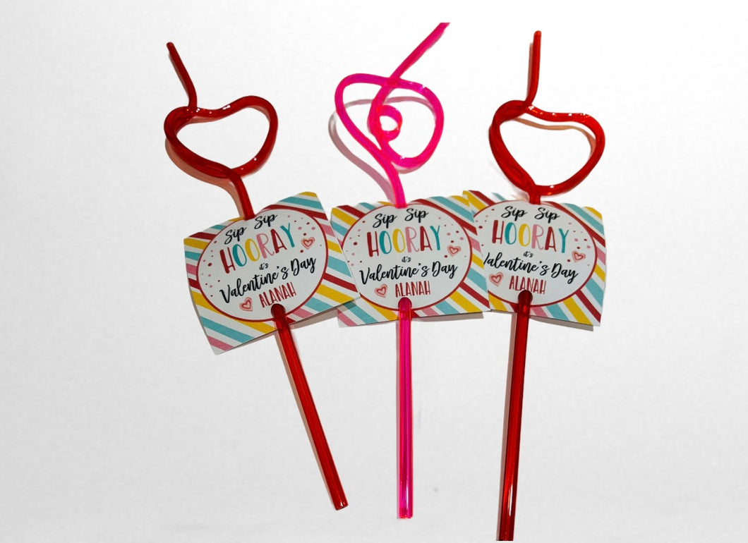 Valentine Day Straws